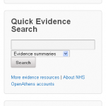 Quick Evidence Search widget